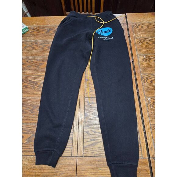 Rhude Maxfield Black Printed Cotton Sweatpants sz Small - Picture 2 of 6